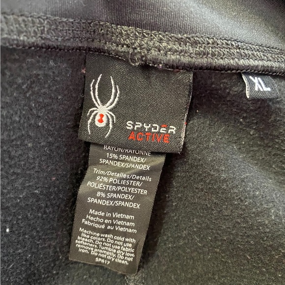 Spyder thick lined black leggings side zipper size xl plus size like new - Picture 6 of 8